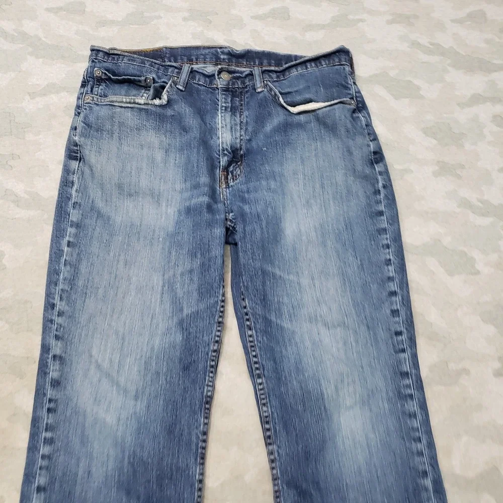 Levi's 514 Jeans Mens 34x30 Blue Straight Leg Denim Medium Wash Workwear Outdoor